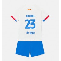 Barcelona Jules Kounde #23 Vonkajší Detský futbalový dres 2023-24 Krátky Rukáv (+ trenírky)
